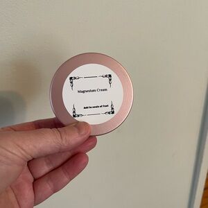 Magnesium Cream Tin - Rose Pink Metal Jar